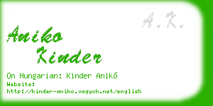 aniko kinder business card